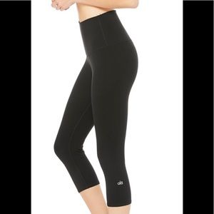 Alo leggings airbrush matte with shine black sz xs